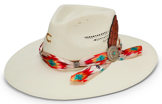 Charlie One Horse Navajo Natural Straw Hat