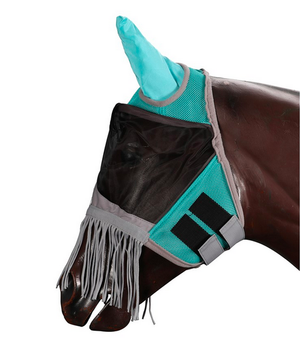 Horsemaster Fly Mask with Ears & Nose Fringe