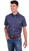 Wrangler Shirt Matt - Navy/Blue