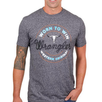 Wrangler Men's David Short Sleeve Tee - Charcoal Marle