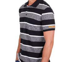 Wrangler Men's Jake One Pocket Short Sleeve Polo - Charcoal Marle/Black