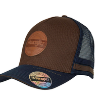 Wrangler Liam High Profile Trucker Cap - Dark Tan/Navy