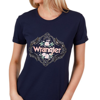 Wrangler Women's Darcy Short Sleeve Tee - Navy