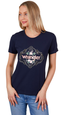 Wrangler Women's Darcy Short Sleeve Tee - Navy