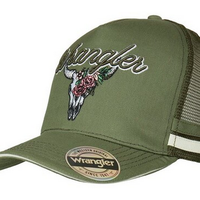 Wrangler Utah High Profile Trucker Cap - Olive