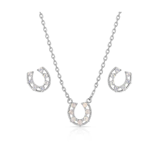 Montana Silversmith Delicate Glamour Horseshoe Jewellery Set