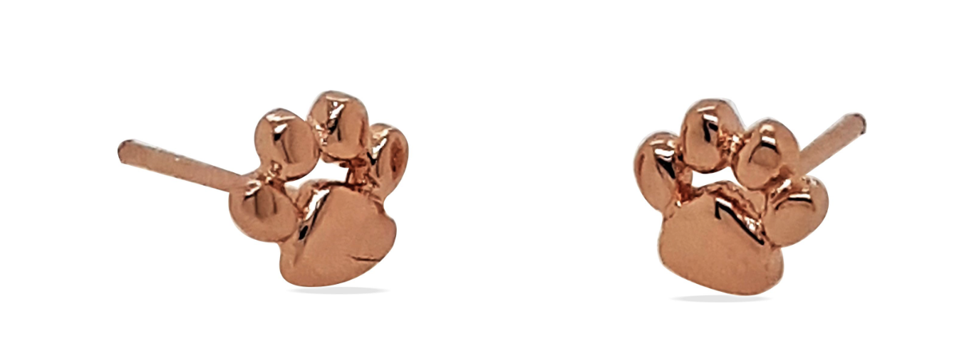 MCJ Paw Print Studs