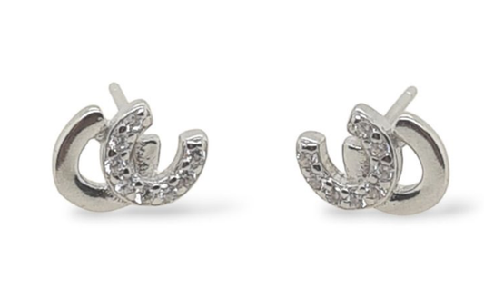 MCJ Double Horseshoe Silver Studs