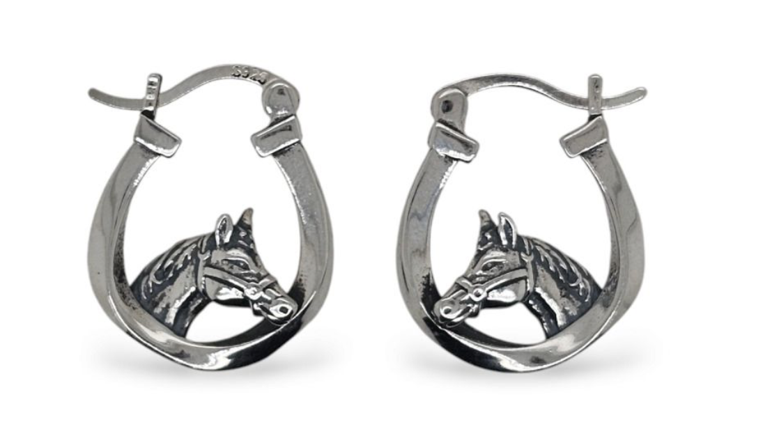 MCJ Horse Huggie Earrings