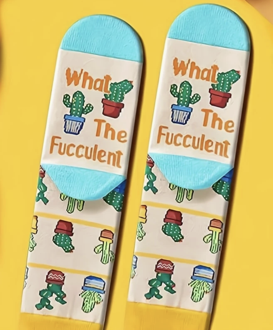 Fun Country Socks - Succulent