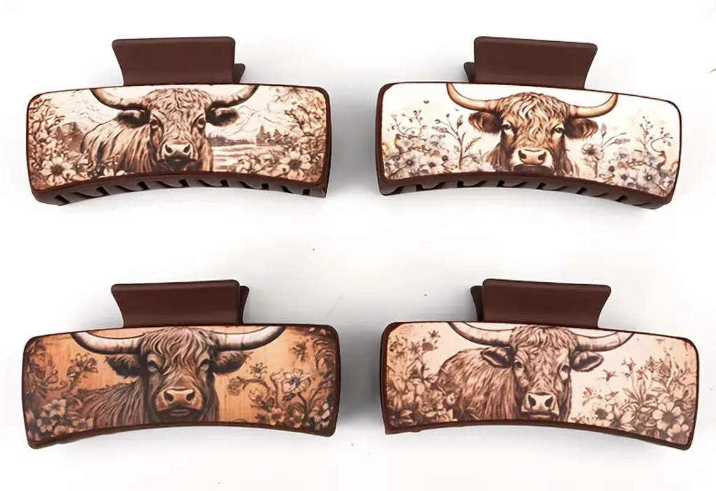 Hair Clip - Highland Cow