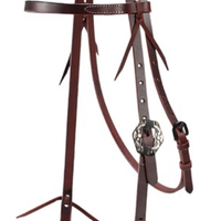 Oily Headstall with Single Buckle - Latigo
