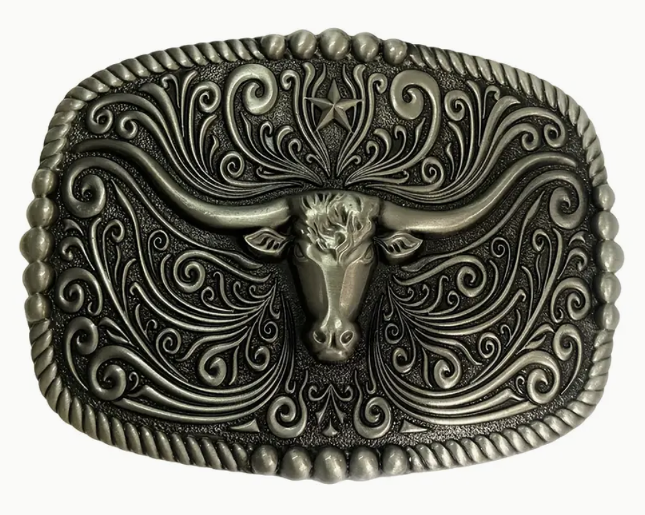 Vintage Western Buckle - Bull Head