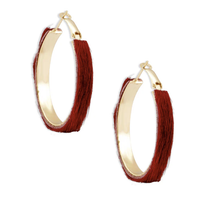 Earrings - Vermilion Hoops