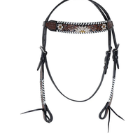 Leather & Cord Bridle with Embossing