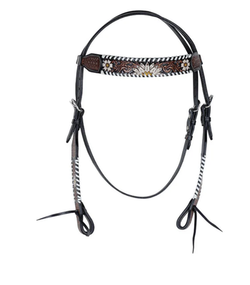 Leather & Cord Bridle with Embossing