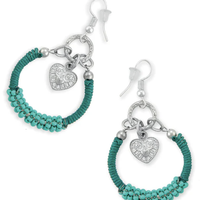 Earrings - Heart Embrace Hoop