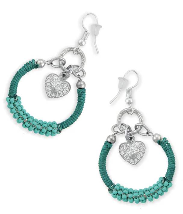 Earrings - Heart Embrace Hoop