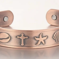 Copper Bangle - Nautical
