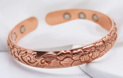 Copper Bangle - Flowers
