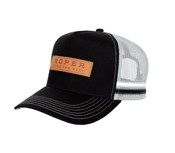 Roper Trucker Cap Leather Patch