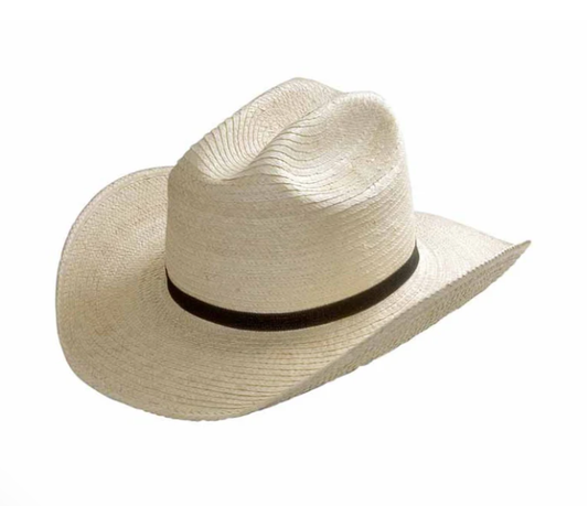 Sunbody Kids Cattleman Palm Leaf Hat - Natural