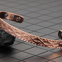 Copper Bangle - Twisted Hammertone