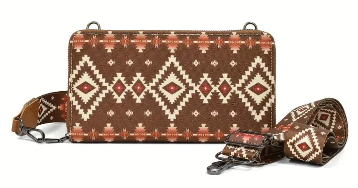Bohemian Style Large Crossbody Wallet