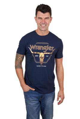 Mens Wrangler Theo Short Sleeve Tee Shirt