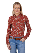 Wrangler Women's Olivia Long Sleeve Shirt - Rust