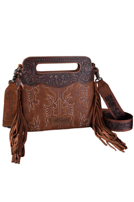 Wrangler Embroidered Fringe Crossbody Bag - Summer 2024