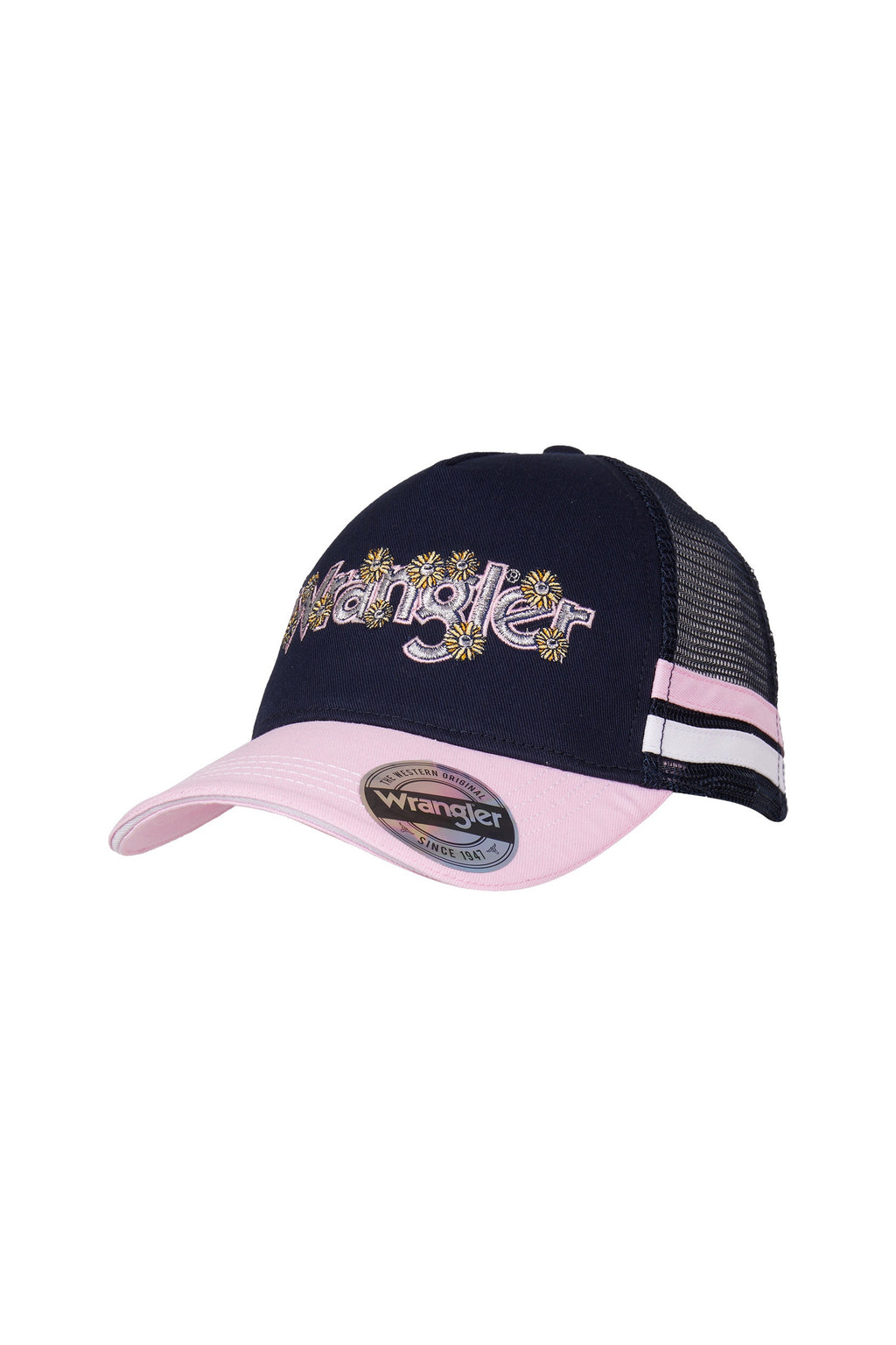 Wrangler Kids Luna High Profile Pony Tail Cap - Pink/Navy