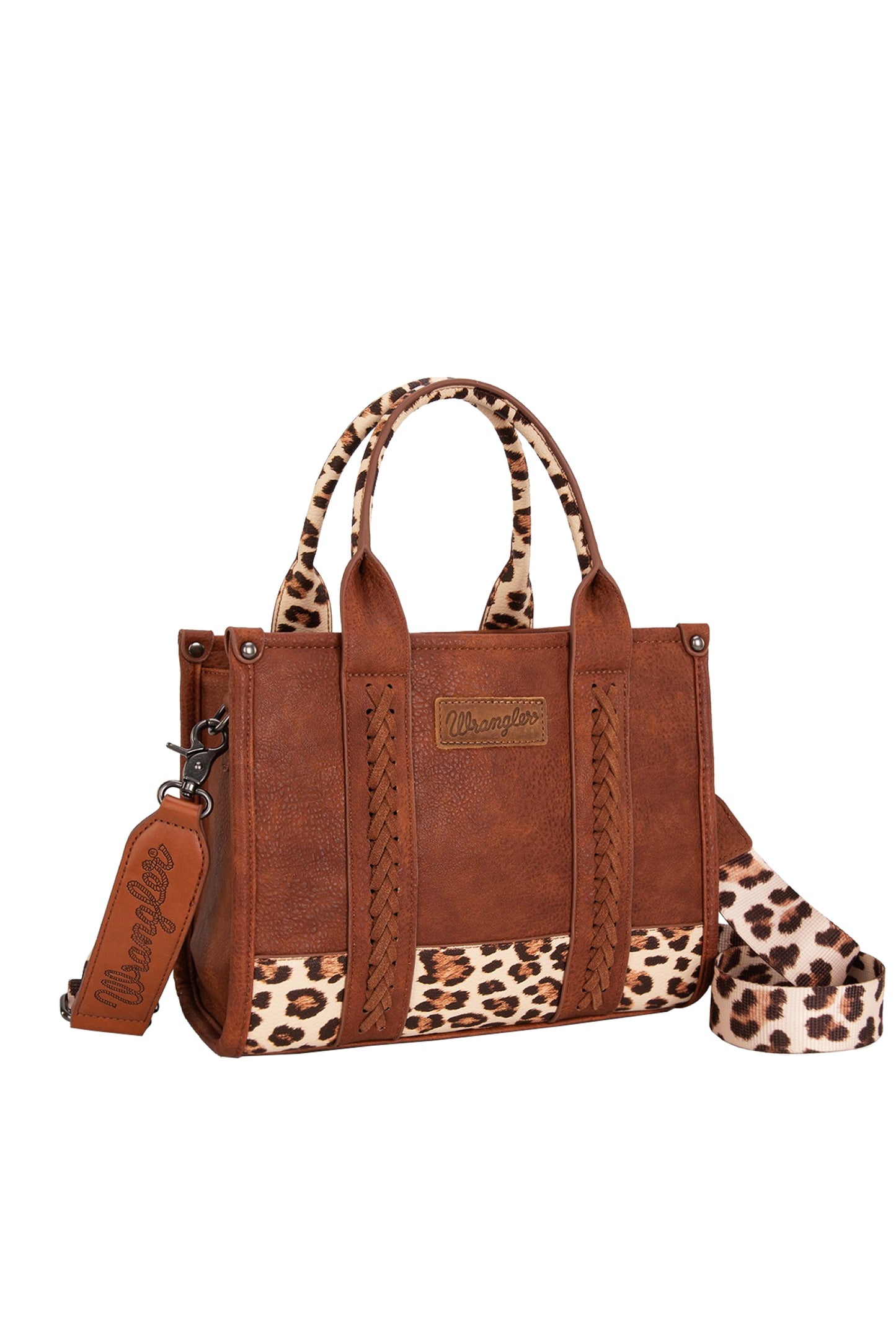 Wrangler - Tan Leopard Print Crossbody Bag
