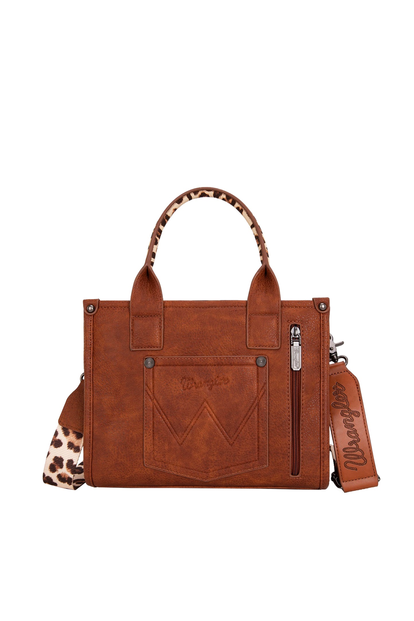 Wrangler - Tan Leopard Print Crossbody Bag