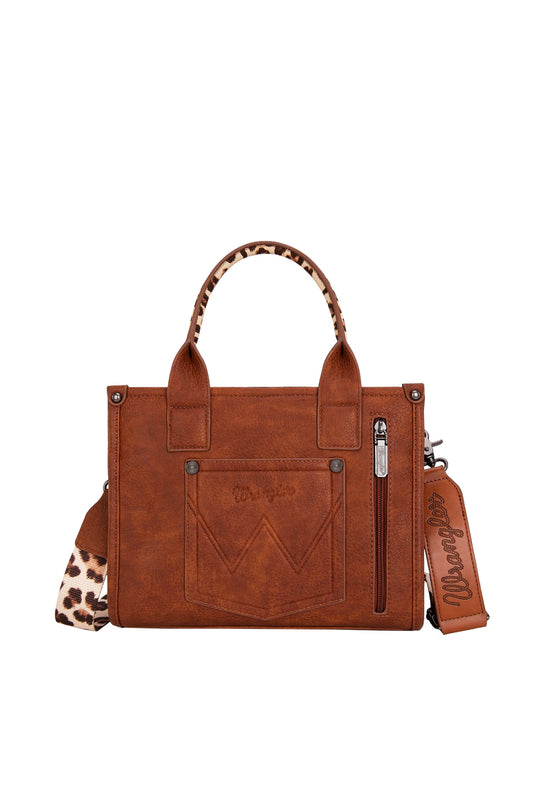 Wrangler - Tan Leopard Print Crossbody Bag
