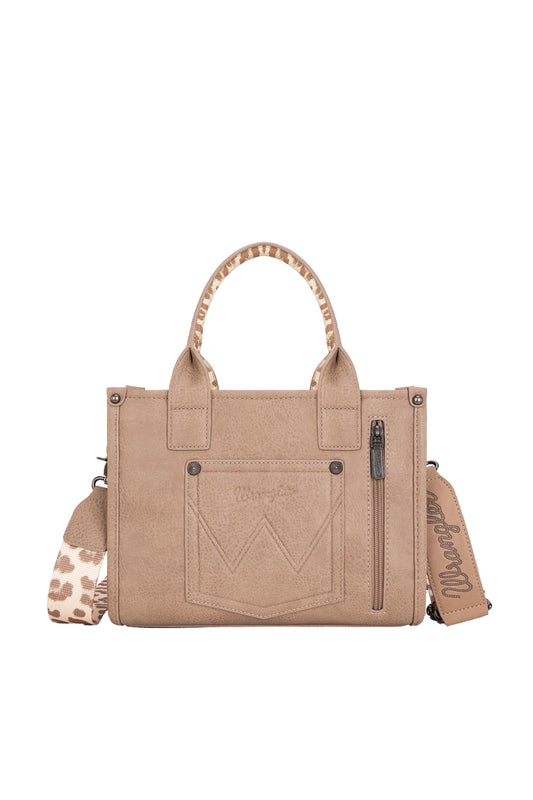 Wrangler - Taupe Leopard Print Crossbody Bag
