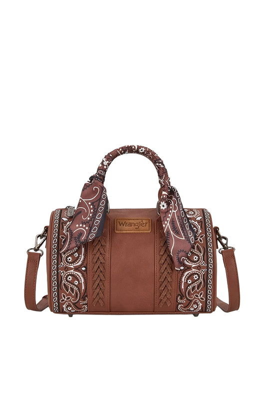 Wrangler - Tan Paisley Barrel Bag