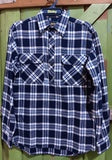 Bisley Mens Flannelette Shirt - Blue LMG - BSC70201_CLMG