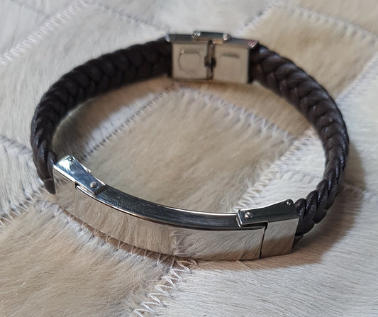 MCJ Sterling Silver & PVC Bracelet