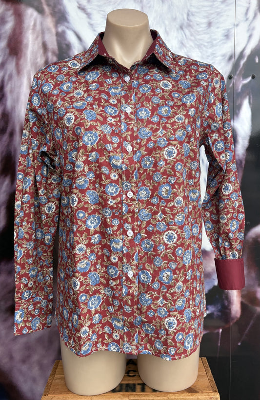 Trad Country - Burgandy Blouse