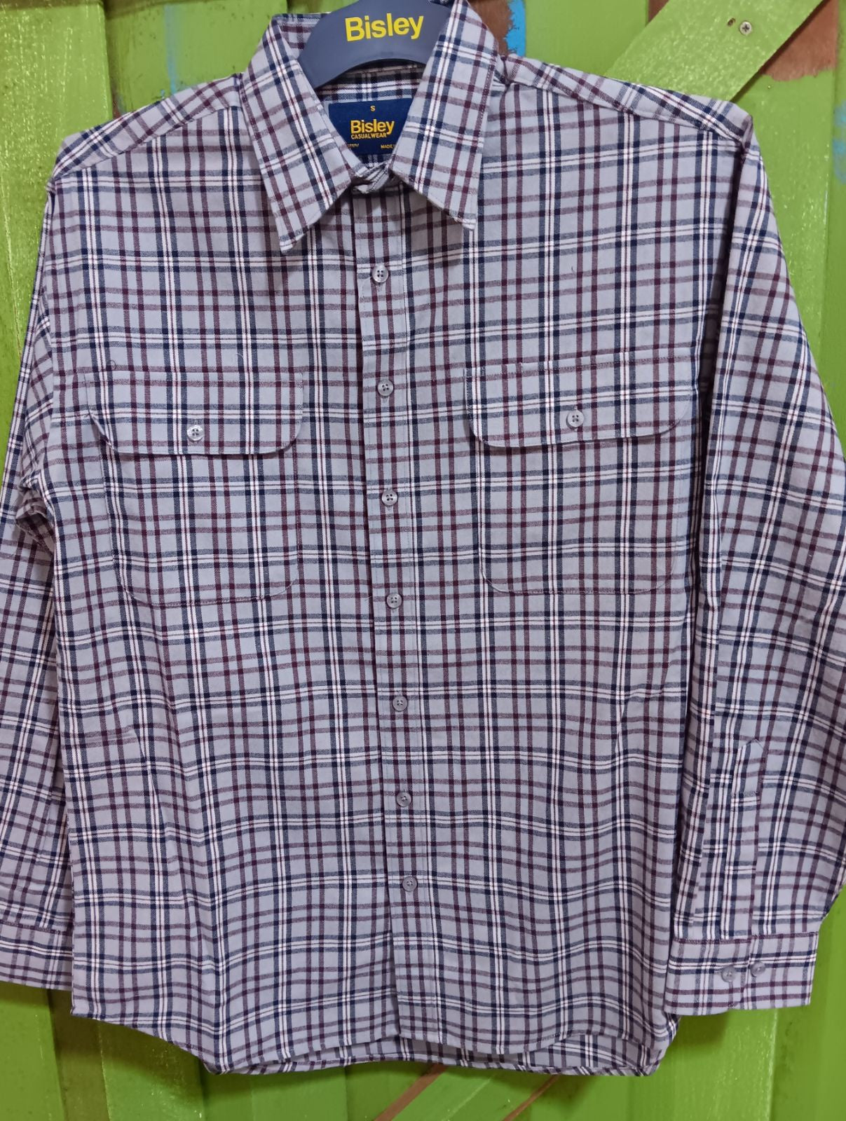 Bisley Shirt Brush  - Med Check Grey