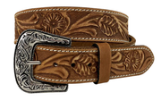 Roper Men's 1.1/2" Genuine Hand Tooled Leather Belt