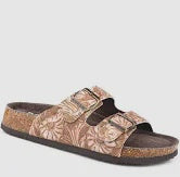 Womens Roper Delilah Tan Floral Embossed Sandal