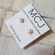 MCJ Sterling Silver & Fresh Water Pearl Earrings 9mm