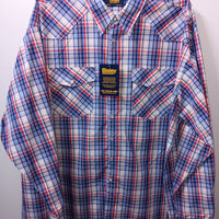 Bisley Check Snap Long Sleeve Shirt - Blue