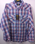 Bisley Check Snap Long Sleeve Shirt - Blue