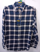 Bisley Long Sleeve Flannelette Shirt - Navy