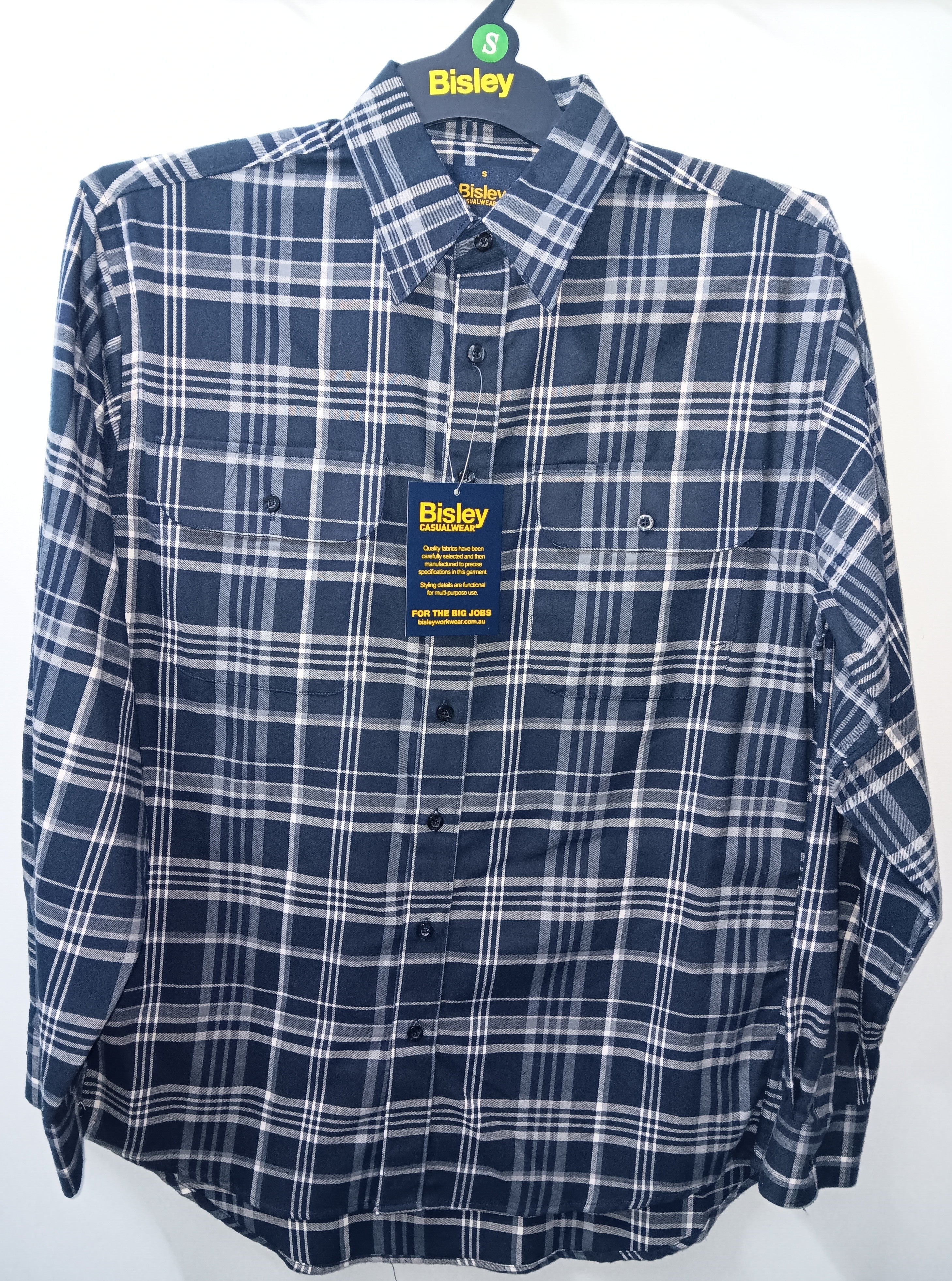 Bisley Shirt Flannelette - Navy