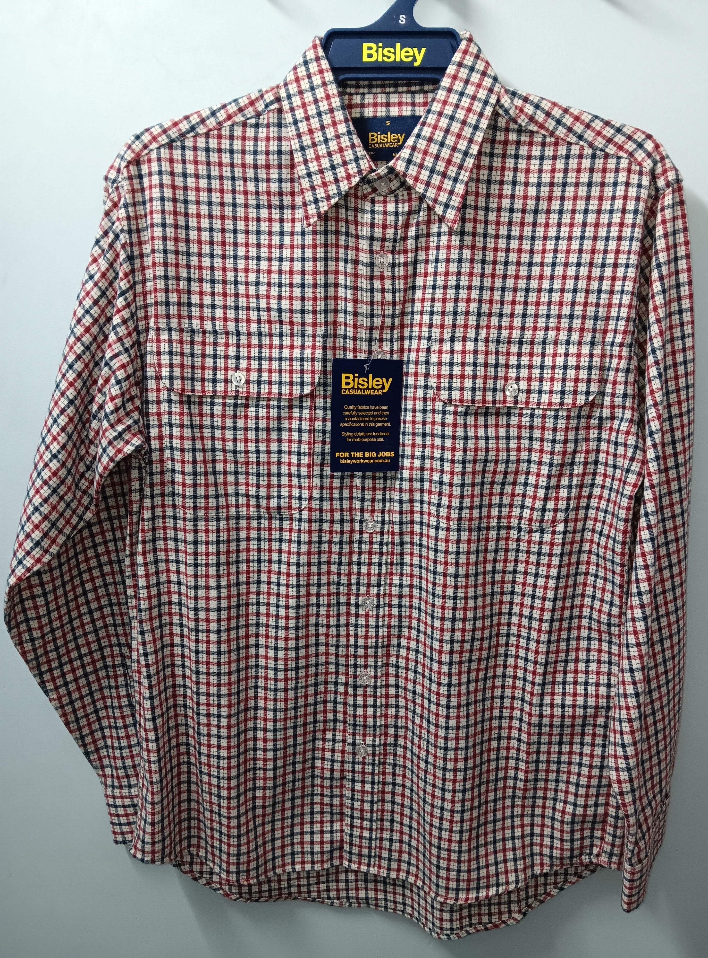 Bisley Shirt Flannelette Red Check