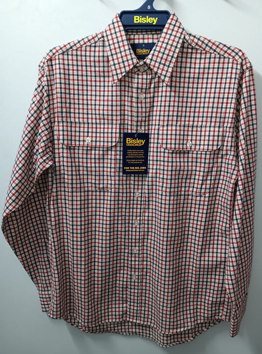 Bisley Shirt Flannelette Red Check